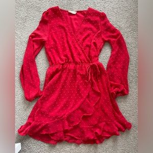Altar’d State red wrap dress